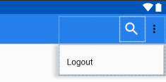 Toolbar options menu on Android